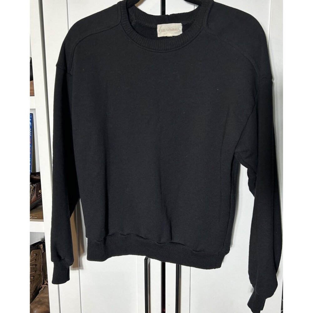 CRK x VIMMIA Revolve Stevie Sweatshirt Ribbed Crewneck Pullover Black Women‎ XS